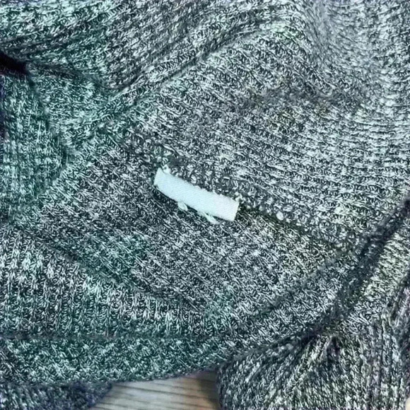 Madewell Grey & White Mock Neck Long Sleeve Dress Size M - Picture 6 of 10